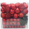 Christmas Ornament Set with 300 LEDs 120 pcs Red Plastic