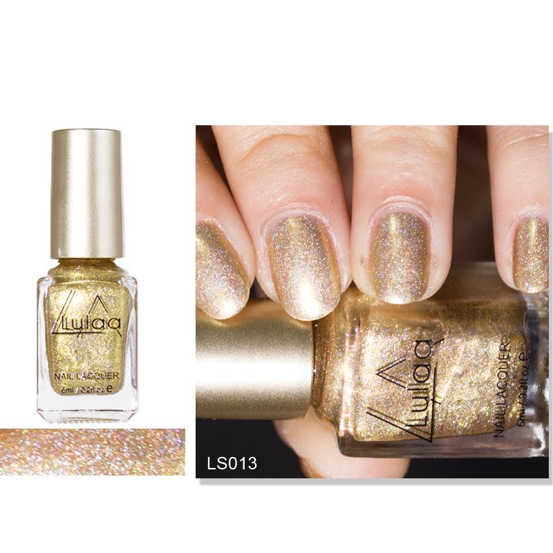 Laser Nail Polish Set Shiny Sequins No-bake Nail Polish Nail Art Supplies