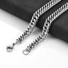 Basic Mens Stainless Steel Necklace Gold and Copper Color Chunky Link Cuban Curb Chain for Punk Hiphop Boy Choker Metal Jewelry