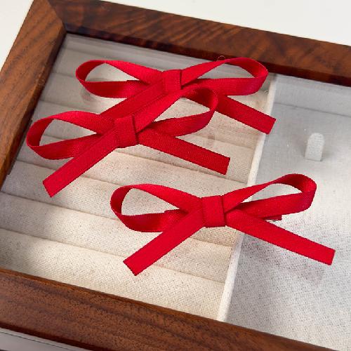 

3pcs/set Red Velvet Bow Hair Clip for Women Princess Hair Barrettes Cute Non-Slip Alligator Clip for Daily Wear Elegant Gift 3pcs