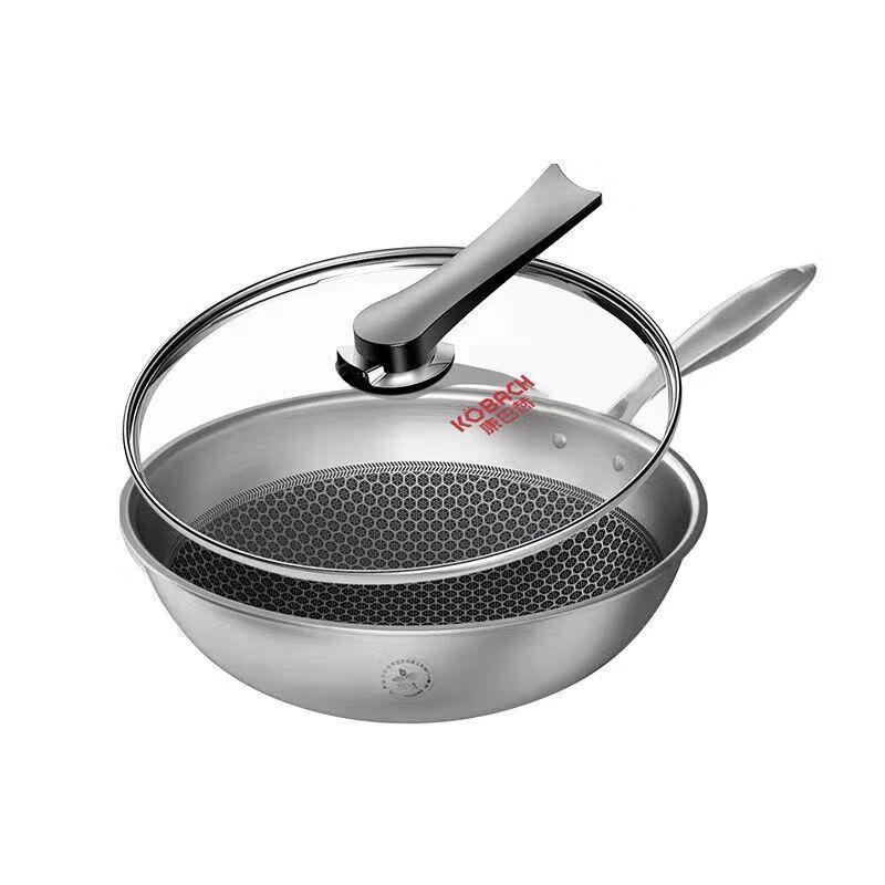 KBH 304 Edelstahl Halbgemusterter Dreischicht-Wok