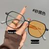 Personalized Unisex Trendy Blue Light Blocking Photochromic Large Frame Eyeglasses