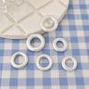 Sterling Silver Embossed Ping An Kou Ring with Chinese Style Hand-Braided Rope
