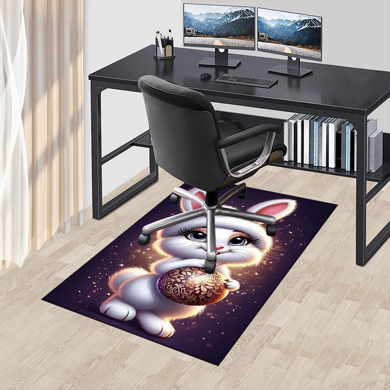 1PC rabbit ornament Extra Large Non Slip Floor carpet, Office, family, bedroom, Studio Large Area Rug Indoor Rugs, Vibrant Colors