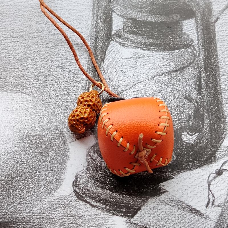 Luxury Hand-Stitched Leather Bag Charm for Men and Women