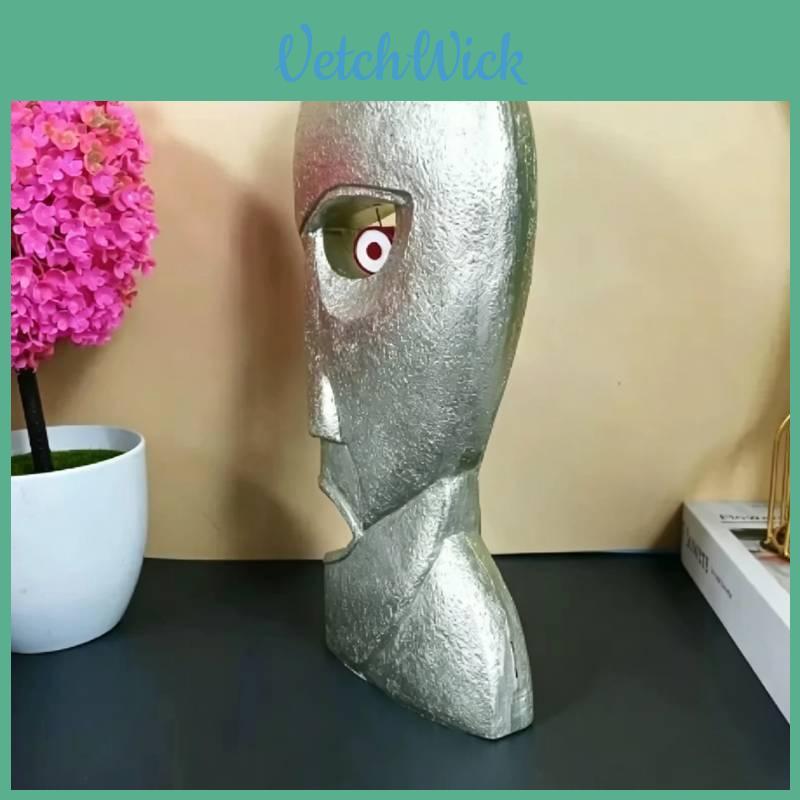 Resin Bell Sculpture Head Figurine Handcrafted Art For Home Garden Outdoor Decor