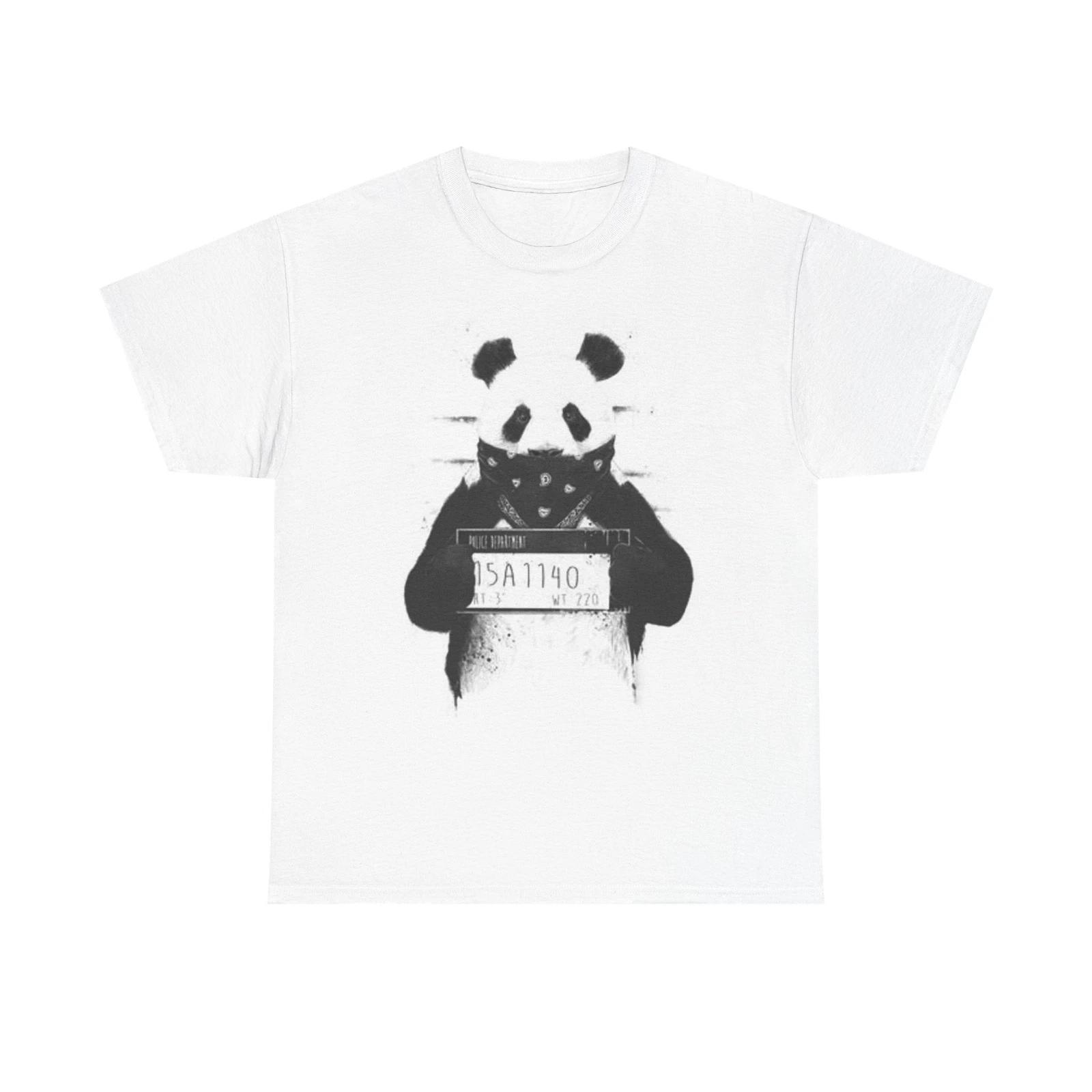 Men s and Women s T-shirts Panda Mugshot XXXXL