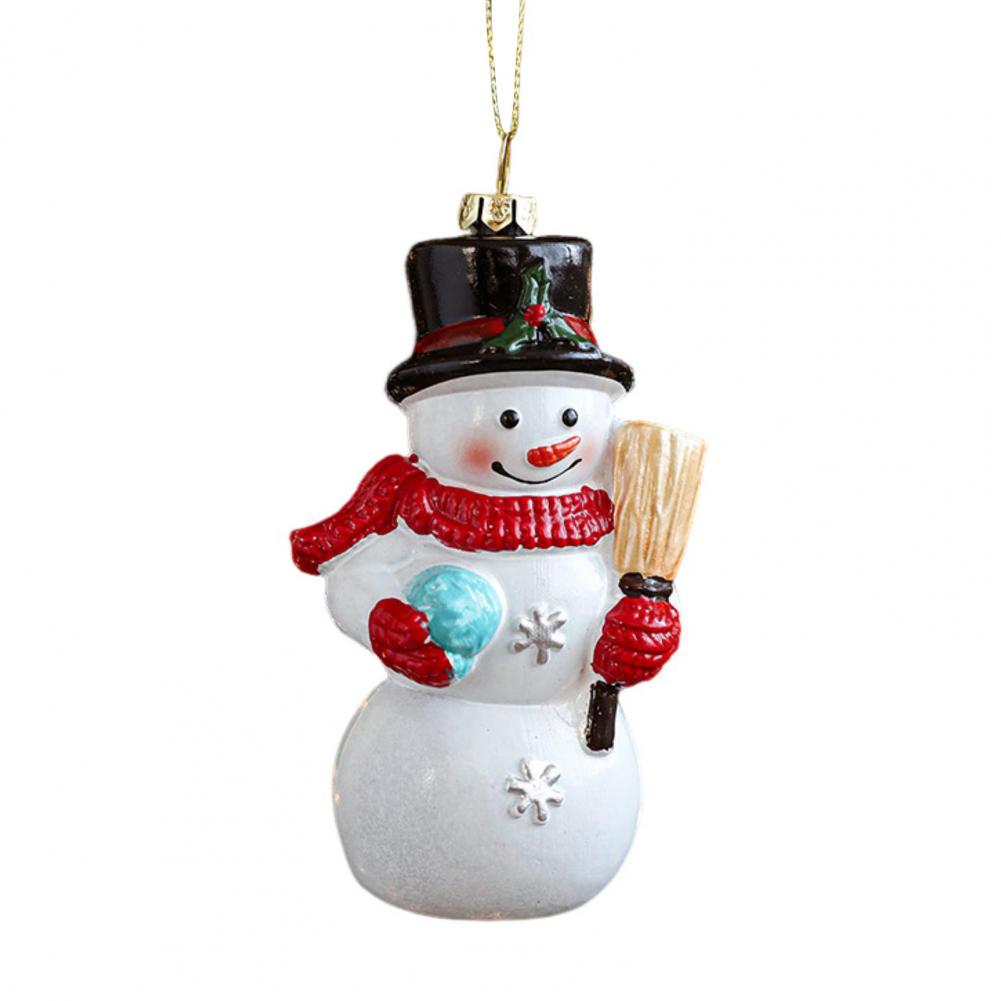 Christmas Ornaments Colorful Christmas Decorations Festive Santa Tree Ornaments Modern Brown Finial Decorations for Vintage