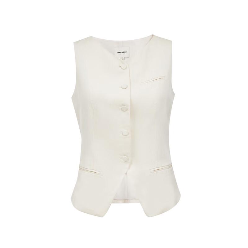 Veromoda Women's Linen Blend Short Vest