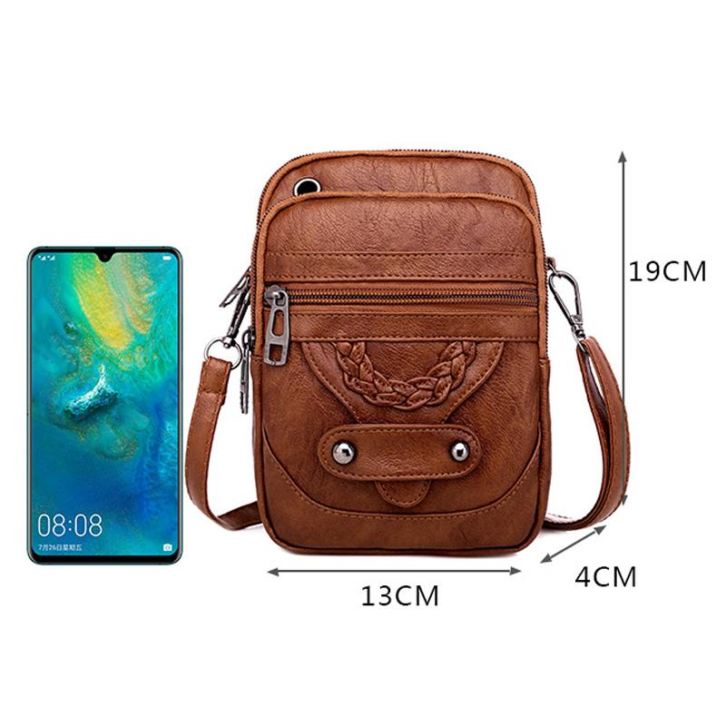 PU Leder Tasche Mode Kleine Umhängetaschen Frauen Mini Leder Schulter Messenger Tasche Clutch Damen Telefon Tasche Geldbörse Handtasche
