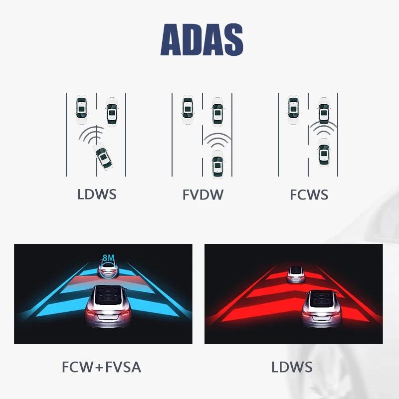 Car DVR ADAS 1080P Android Multimedia Dash Cam for Cars USB Video Recorder Car Camera Loop Recording Black Box Car Assecories