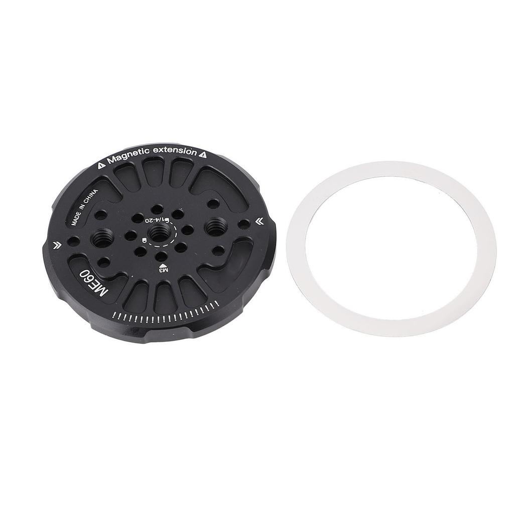 Magnetic Phone Tripod Adapter 14Inch Thread Multi Angle Locating Holes Phone Tripod Mount Adapter