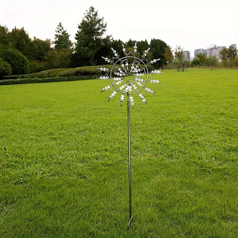 Unique and Magical Metal Windmill, 3D Wind Powered Kinetic Sculpture, Metal Wind Spinner