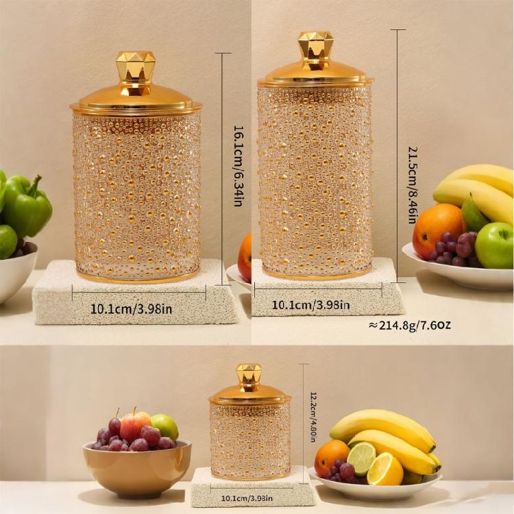 Trendy Gold Trimmed Storage Canisters Set Food Storage Container with Cover Household Jars for Kitchen Organization