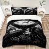 3pcs Anime Raven Moonlight Fantasy Bedding Set - Includes One Quilt Cover and Two Pillowcases (No Core) - Perfect for Bedroom Decor and Guest Room Acc