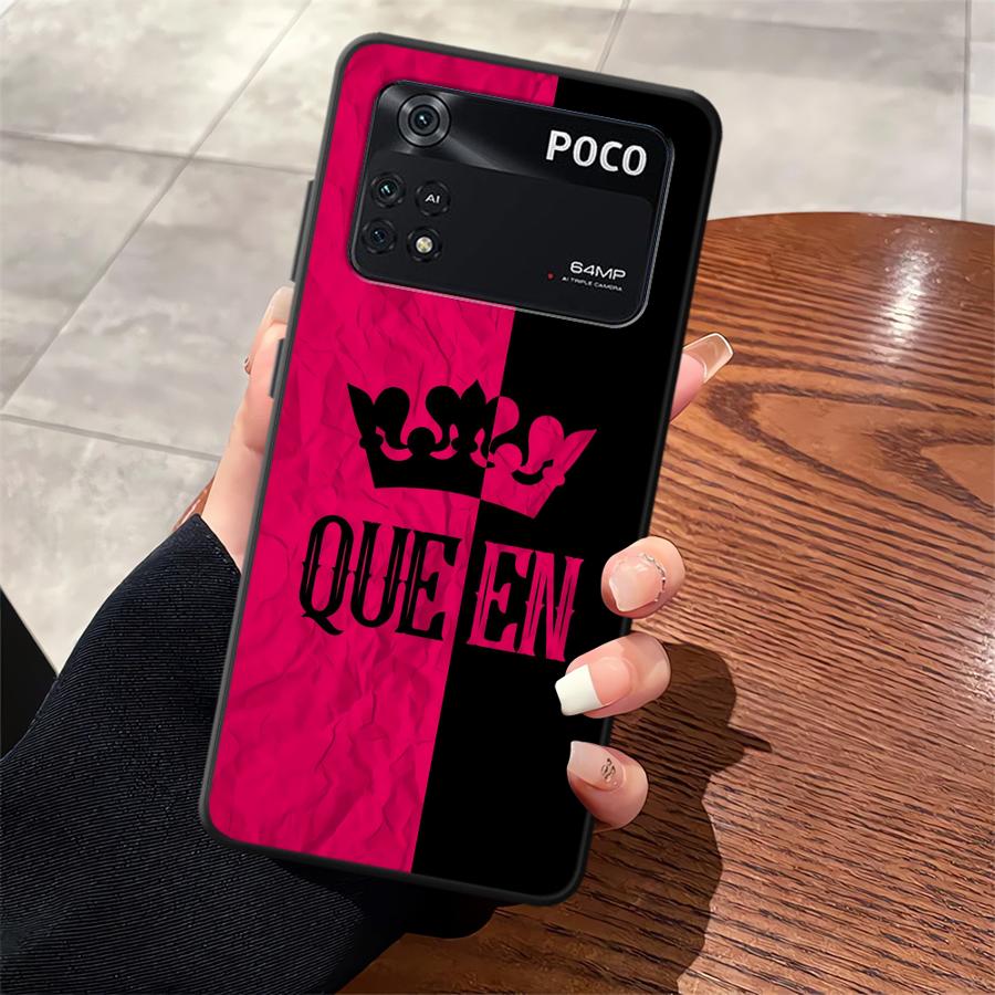Case for Xiaomi Poco F8 C61 C75 C71 M5 F1 X3 X4 X5 X7 Pro M3 M4 M7 F3 C50 Funda Phone Cover Crown Letters