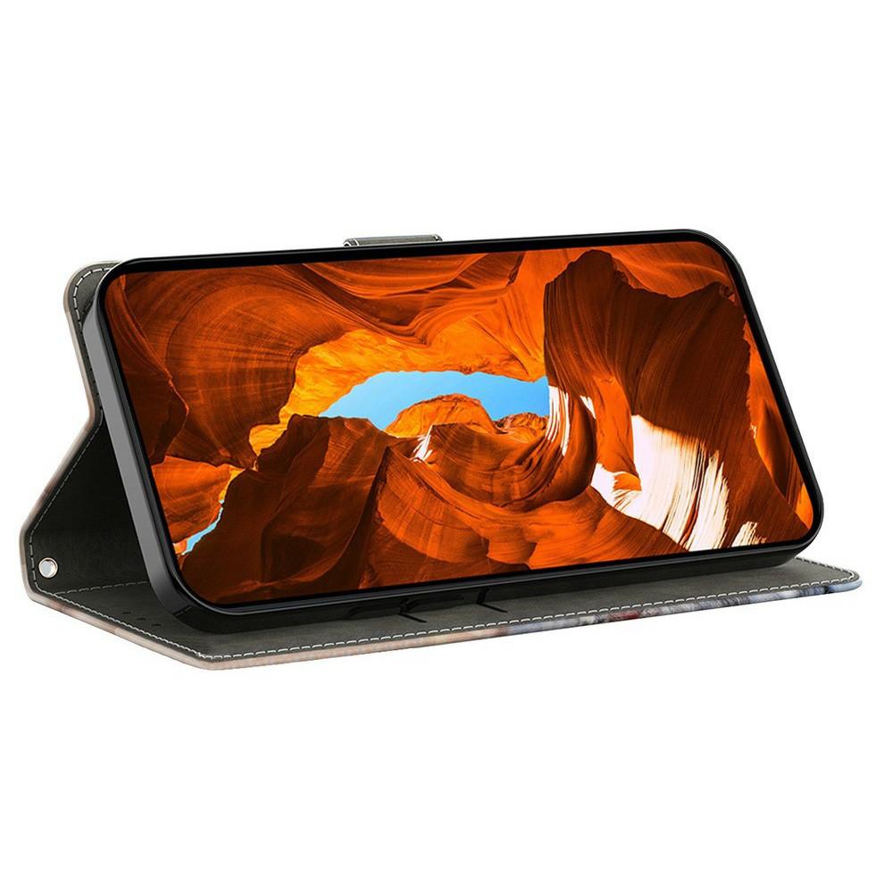 Für Xiaomi Poco M8 5G/Redmi Note 15 5G (Global) Brieftaschenhülle Faltbarer Ständer Musterdruck Leder Klapphandyhülle