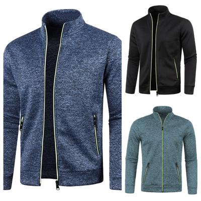 Herren Reißverschlussjacken Stehkragen Sweatshirt Outdoor Streetwear Lässiger Mantel Langarmmäntel Herrenbekleidung