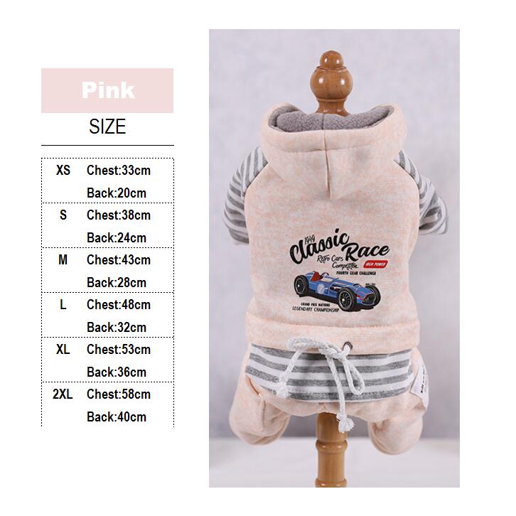 Corduroy Warm Fleece Teddy Pet Overalls Winter Dog Clothes Dog Jumpsuit Pet Cat Clothing