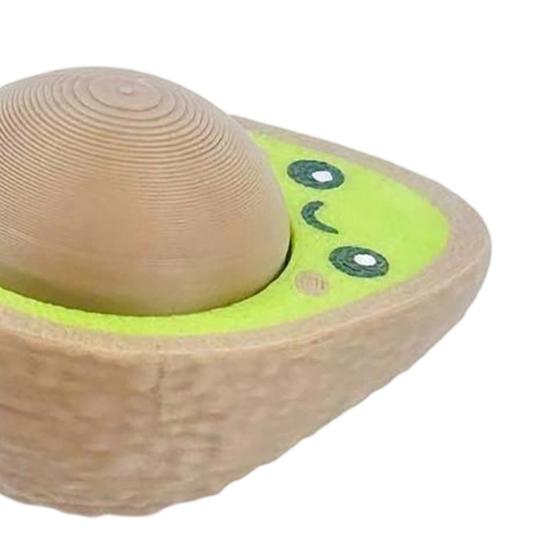 Decompression Toy, 3D Printed Avocado Stress Relief Toy with Press-Rebound Design, Portable Palm-Sized Desktop Ornament