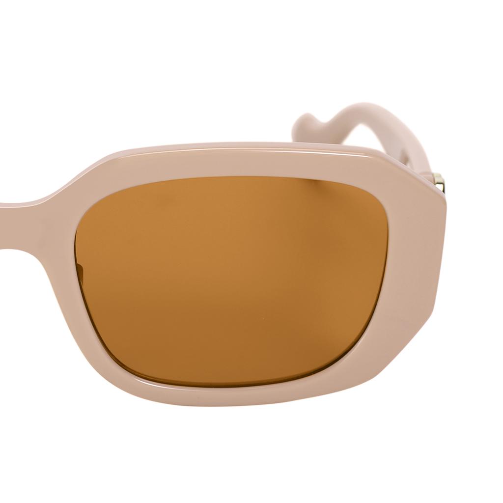 Gucci Gucci Logo Temples Acetate Irregular Sunglasses Women's Brown