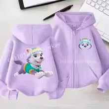Spring Kids Coat PAW Patrol Children's Zipper-style Hooded Sweatshirt for Boys Girls' Casual Top Casual Shirt with Cartoon Print