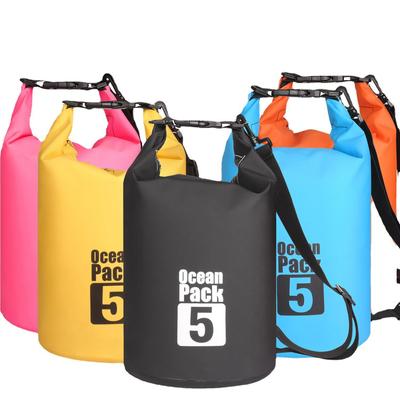 Borsa Secchio Impermeabile in PVC da Esterno per Drifting - Monospalla/Doppia Spalla Convertibile, Pieghevole per Stoccaggio in Spiaggia e per Nuoto