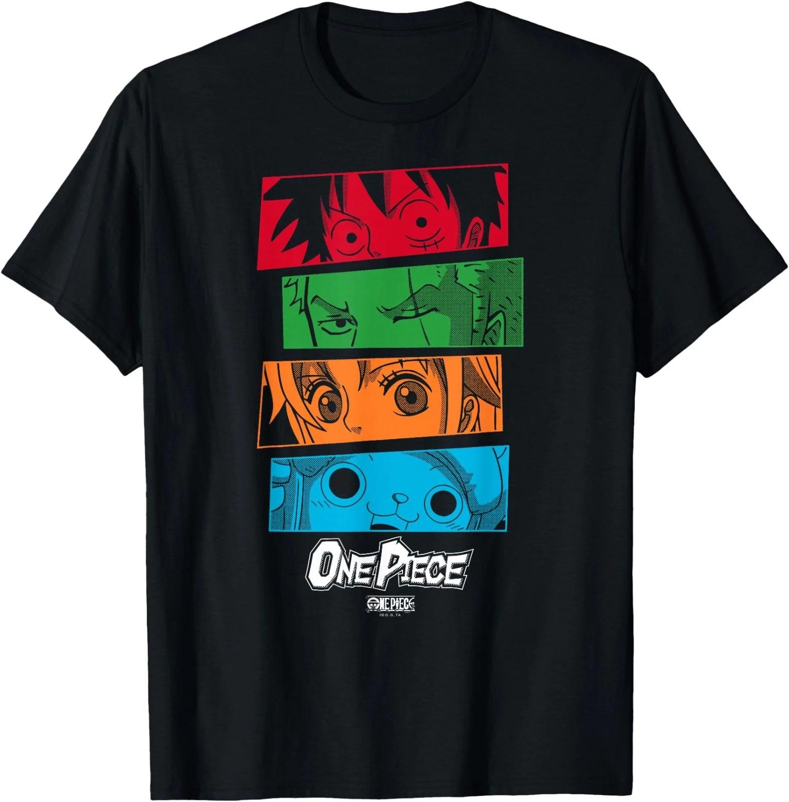 One Piece Anime Straw Hat Crew Character Eyes T-Shirt 2XL