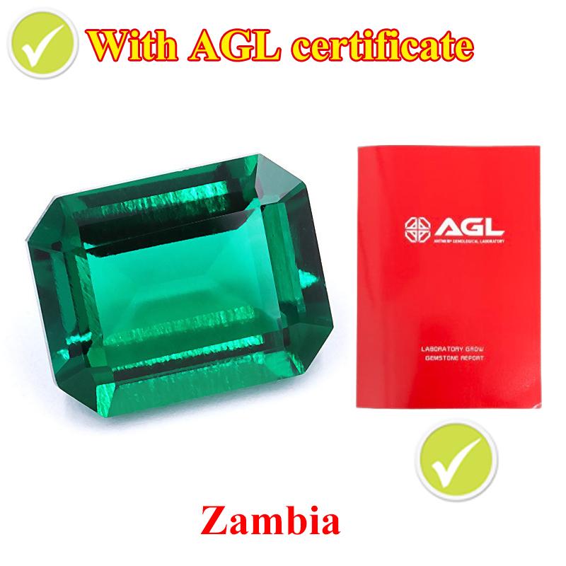 

DJMAX Colombia Lab Grown Emerald Gems Loose Gemstones With AGL Top Quality Zambia Emerald for DIY Jewelry Making 5x7mm