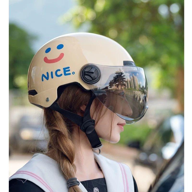 Electric Bicycle & Motorcycle Helmet: Personalized Cartoon Summer Sun Protection for Men & Women