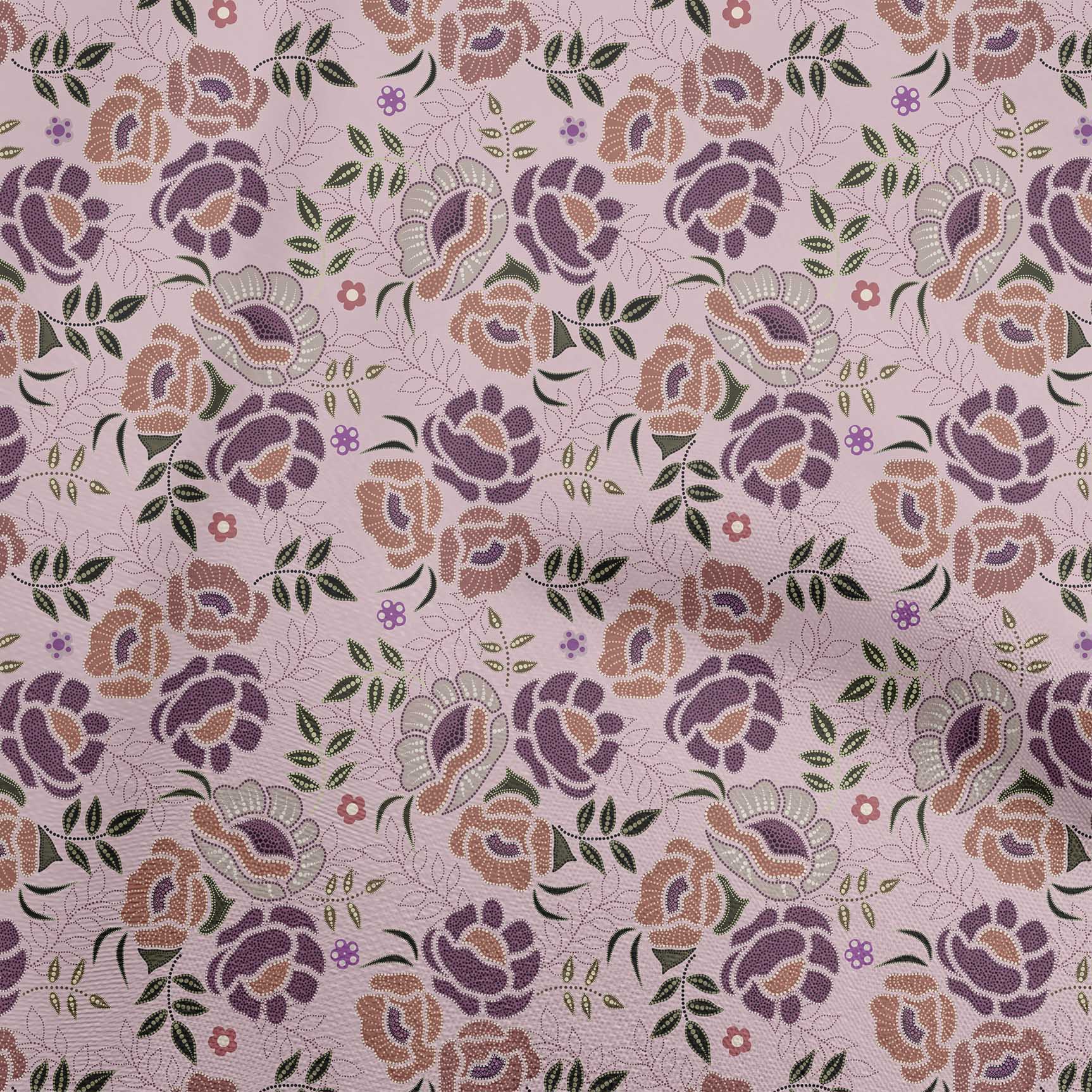 

oneOone Cotton Flex Dark Gray Fabric Dotted Floral Diy Clothing Quilting Fabric Print Fabric By Yard 40 Inch 42 Inch Wide - Viscose Chiffon мальвовий