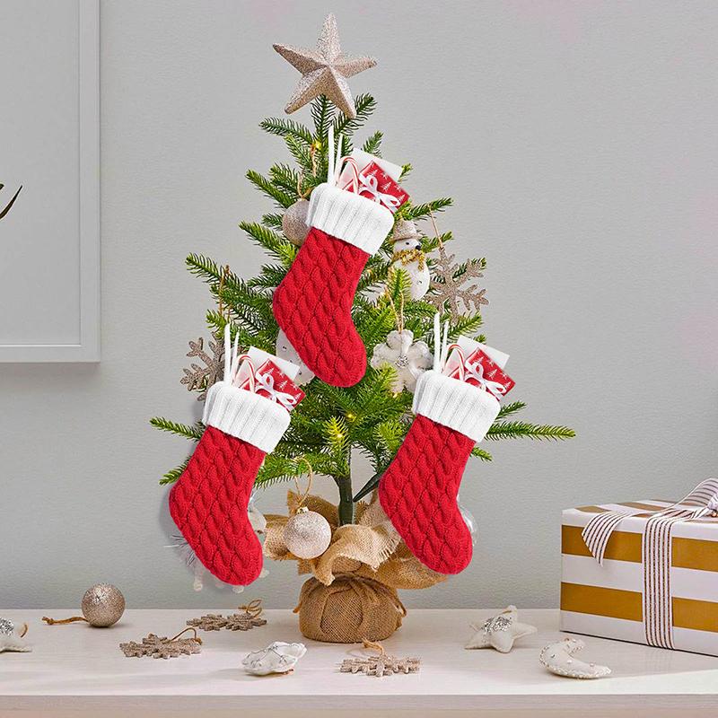 Christmas Cute Gift Stocking Christmas Tree Decoration Small Christmas Stocking Knife And Fork Set