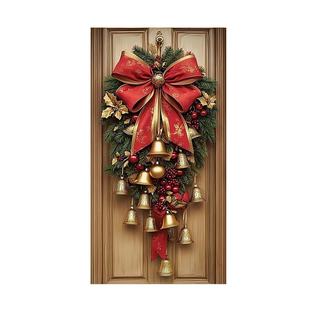 Christmas Decor 35 X 71 Inch Christmas Door Cover Day Door And Wall Decoration Festival Party Decoration Hanging Ornaments