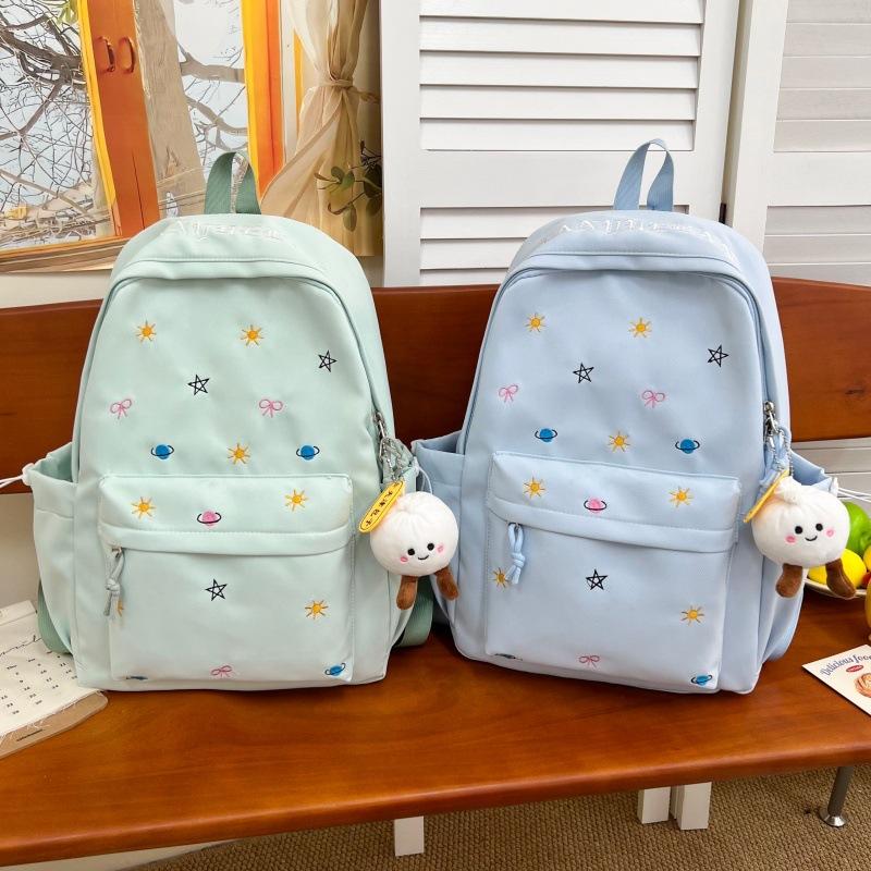 Schoolbag Junior High School Girl School Bag Cute Ins Backpack High School Student Large Capacity Japanese Backpack Star College Student