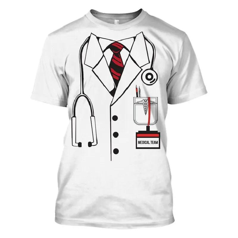 Wendy 3 Nieuwigheid Politie Professioneel Uniform cosplay T-shirt 3D Print Herfst Heren Korte Mouw Ronde Hals T-shirt kind Unisex Tees top 2XL