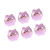 6x Miniature Cat Figurines Car Ornaments Supplies Versatile Compact Decorative Glow In The Dark Statues for Desktop Desk Home
