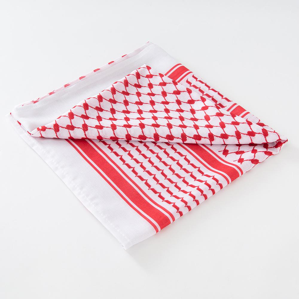135*135cm Men Women Middle East Floral Print Square Hijab Scarf Islam Arab Keffiyeh Head Neck Scarves Musulman Hijabs