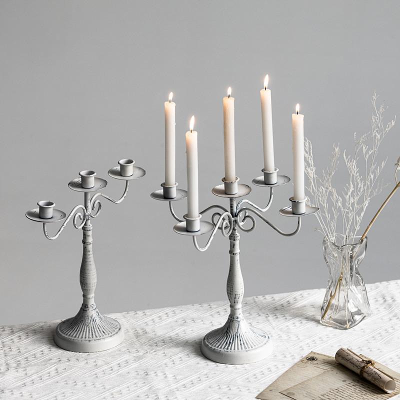 1/3/5 European Retro Candlestick Decoration Household Romantic Candlelight Dinner Wedding Shooting Props
