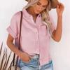 Summer Cotton Linen Shirt Women Short Sleeves Tops Womens Elegant Blouses Short Sleeve Summer Shirts For Wo… More