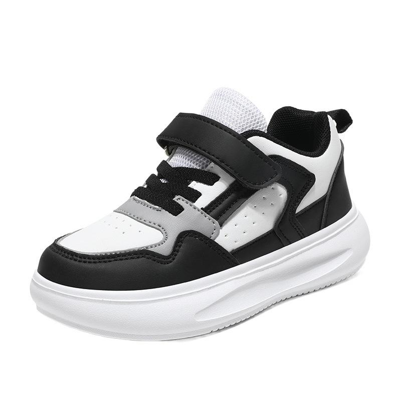 Jinjiang Children's Shoes Spring 25 Boys Thick-soled Leather Board Shoes 6-12 Years Old Middle-aged and Older Children White Casual Shoes