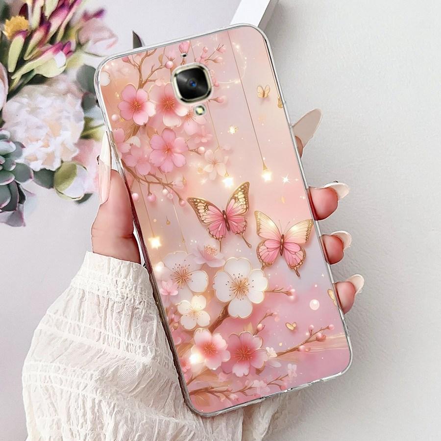 For OnePlus 3T Nord 3 5G Case Butterfly Flower Soft Silicon TPU Phone Cases For One Plus3 3 T Nord3 5G Cover