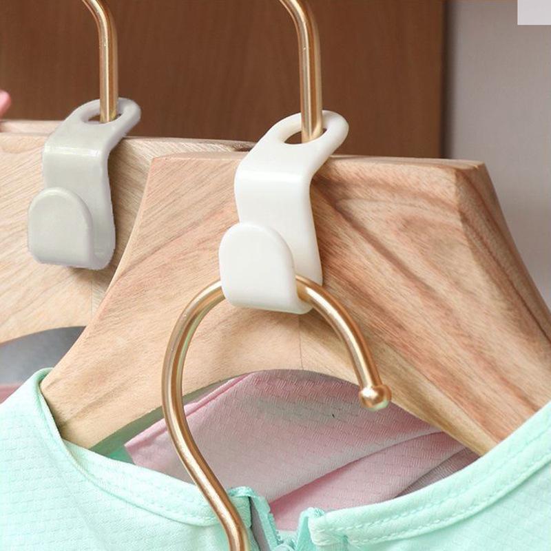 1/5/10Pcs Clothes Hanger Hooks Space Saving Closet Connector Hook Cascading Hanger Plastic Extender Clips Wardrobe Coat Organizer