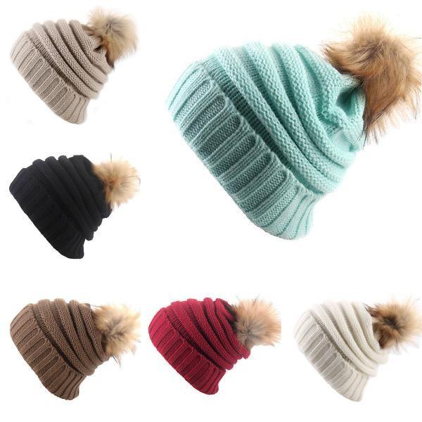Stylish Winter Women's Knitted Beanie Hat With Versatile Pom Pom Design And Warm Material