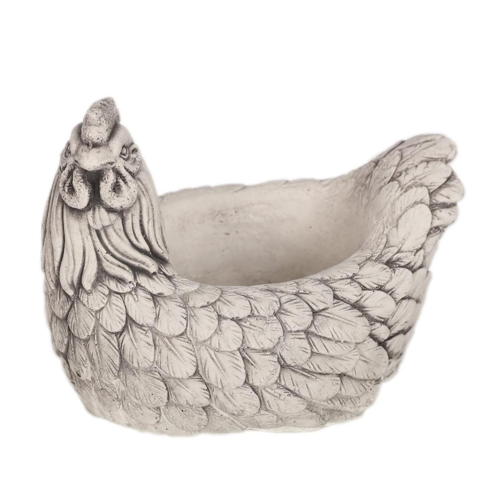 Concrete Flowerpot Gray Decorative Hen