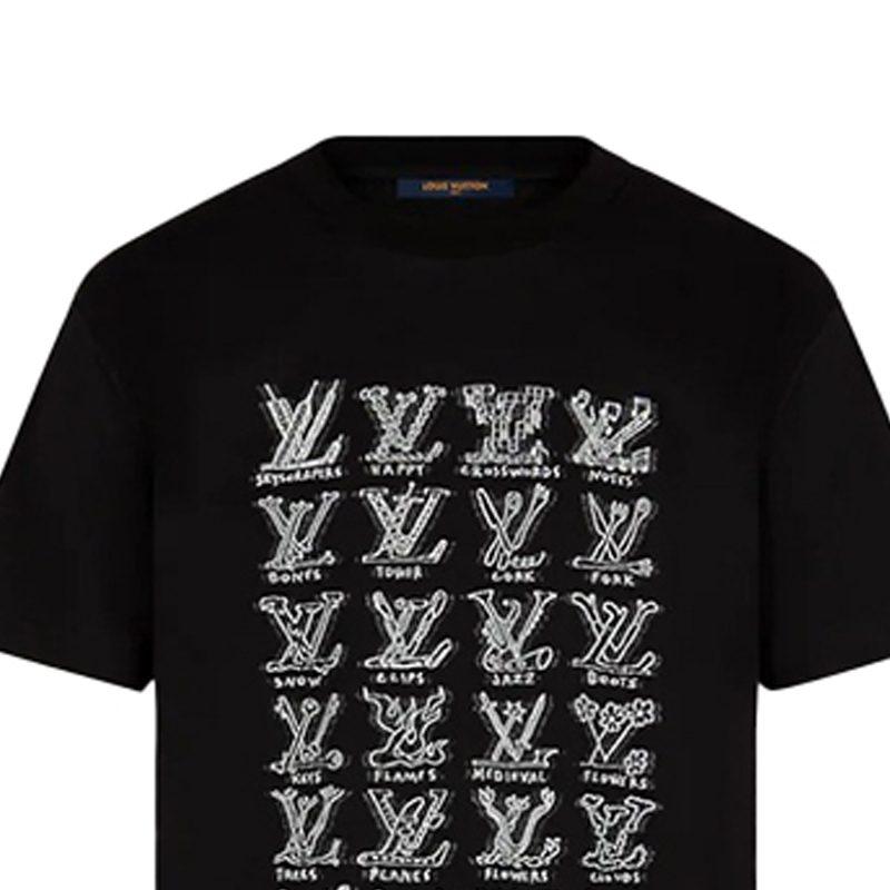 Louis Vuitton T Shirt Men's Black 1A8GV6