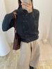 Women's Winter Japanese Style Loose Double-Breasted Knit Cardigan