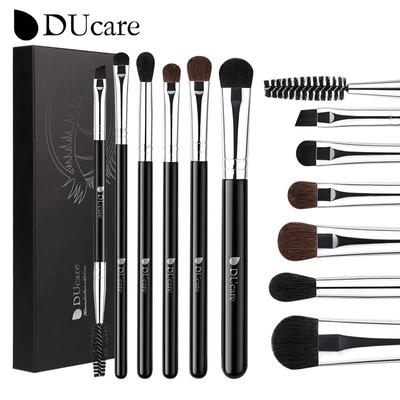 Juego de 6 uds de brochas cosméticas para maquillaje, sombra de ojos, mezcla, delineador de ojos, pestañas, cejas, brocha profesional para maquillaje