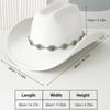 Trendy Unisex Turquoise Fedora with Bohemian Wide Brim for Parties