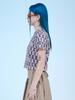 DILETTANTISME Brown Check Crop T-Shirt (Brown)