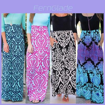 Elegant Boho Long Maxi Dress With Floral Vintage Design For Summer Evenings And Parties